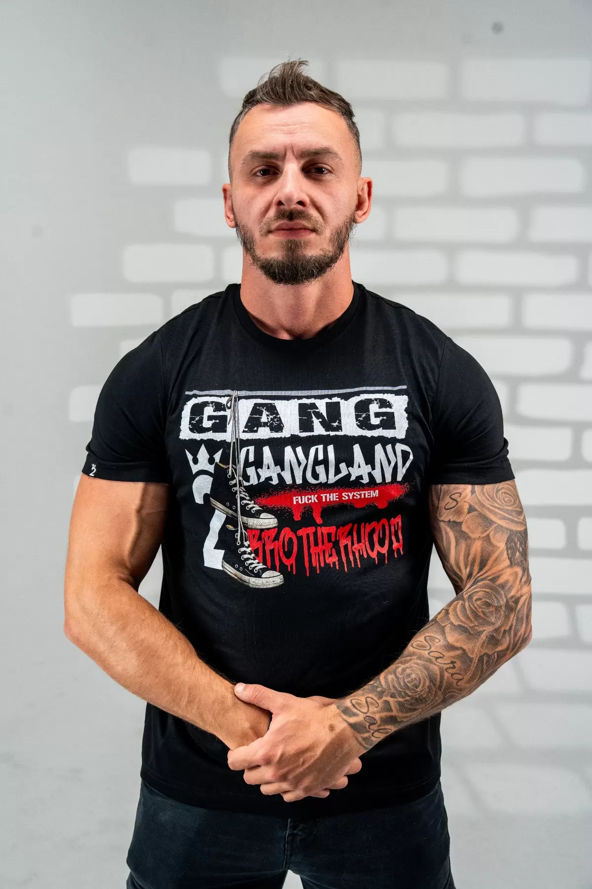 GANGLAND - 2BRO - BLACK - MAJICA