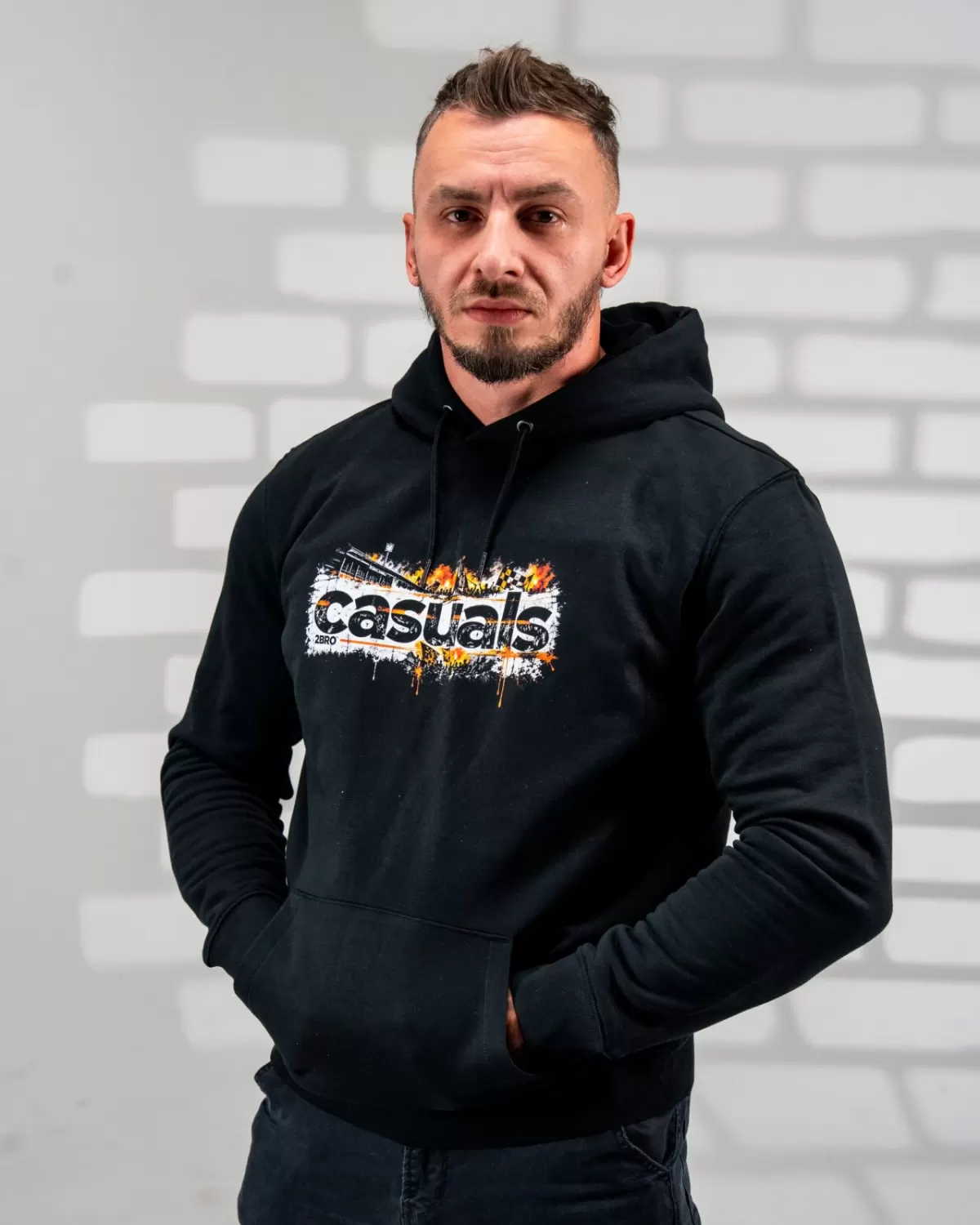 CASUALS - 2BRO - HOODIE - BLACK - 5