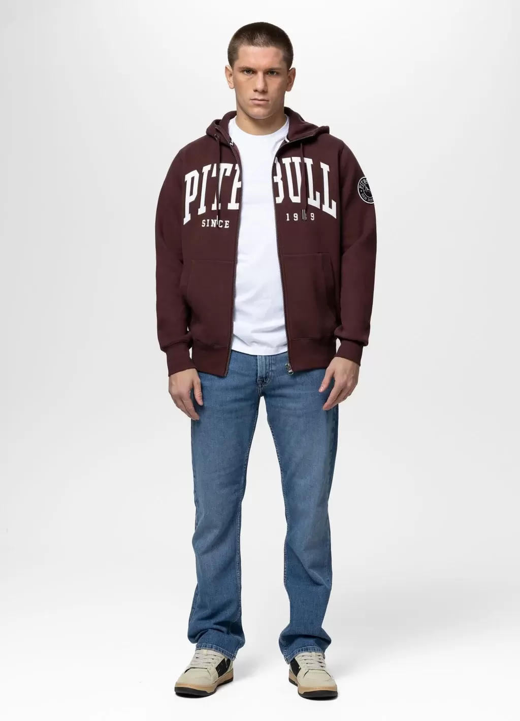 Zip-up hoodie NORTON - BURGUNDY - 10