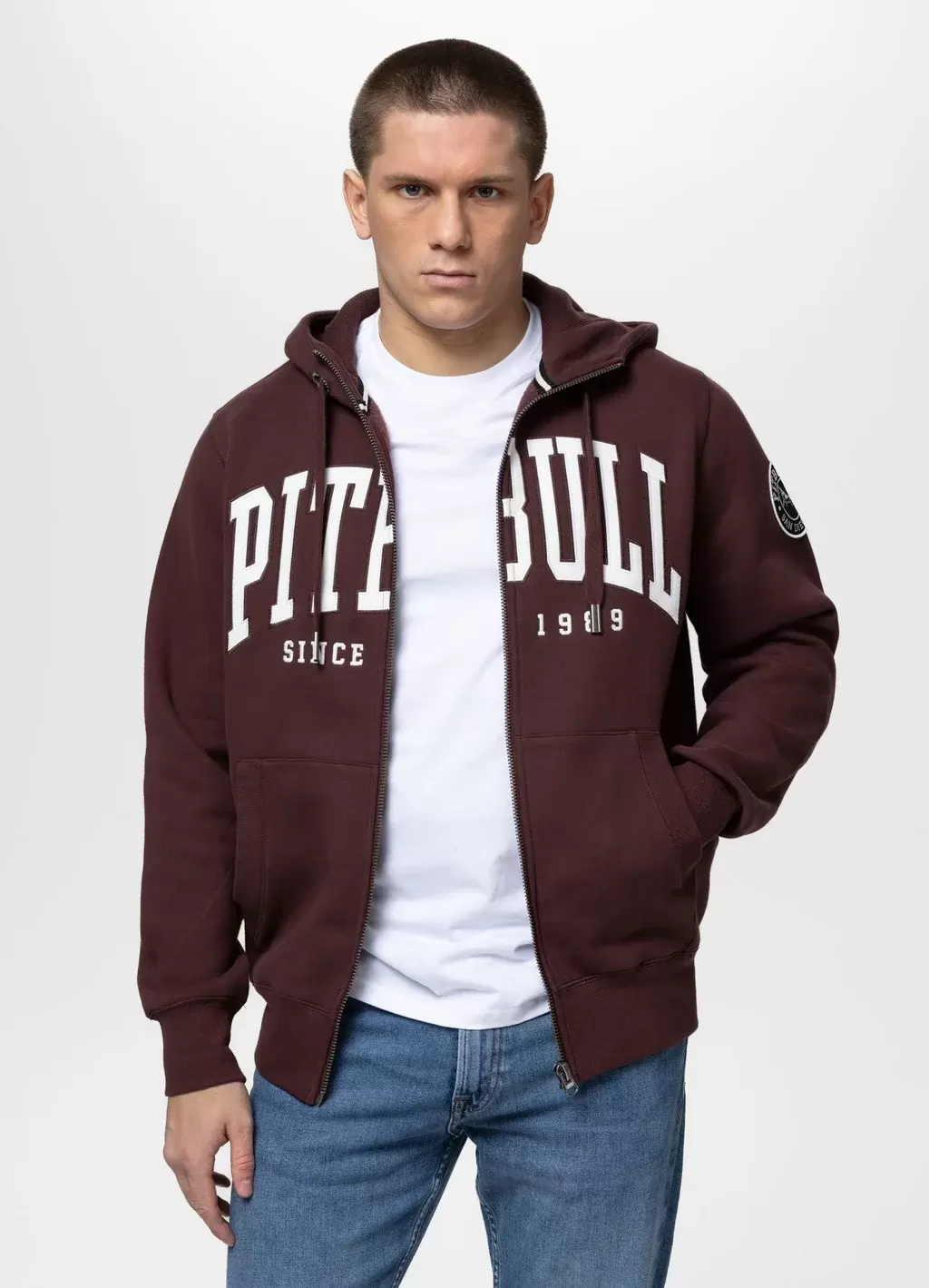 Zip-up hoodie NORTON - BURGUNDY - 6