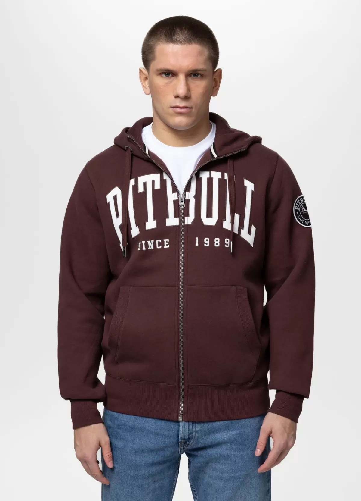 Zip-up hoodie NORTON - BURGUNDY - 11