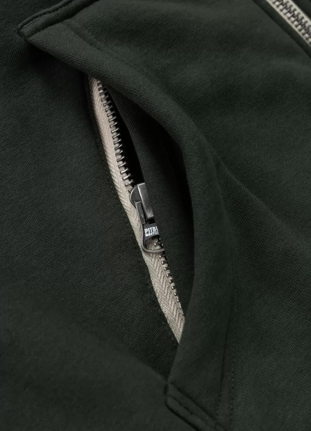 Zip-up hoodie RUFFIN DETROIT - GREEN