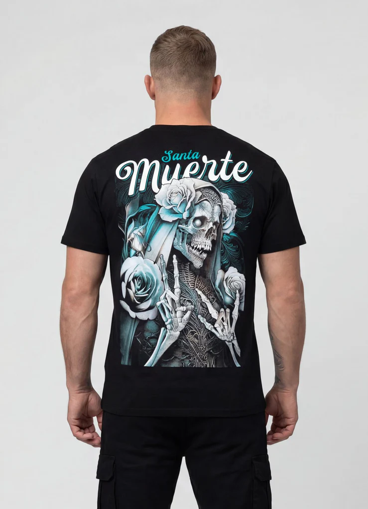 Pitbull - SANTA MUERTE 24 - BLACK - Majica