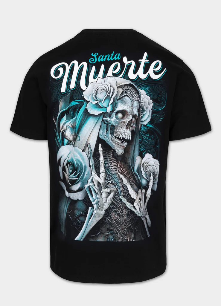 Pitbull - SANTA MUERTE 24 - BLACK - Majica - 3