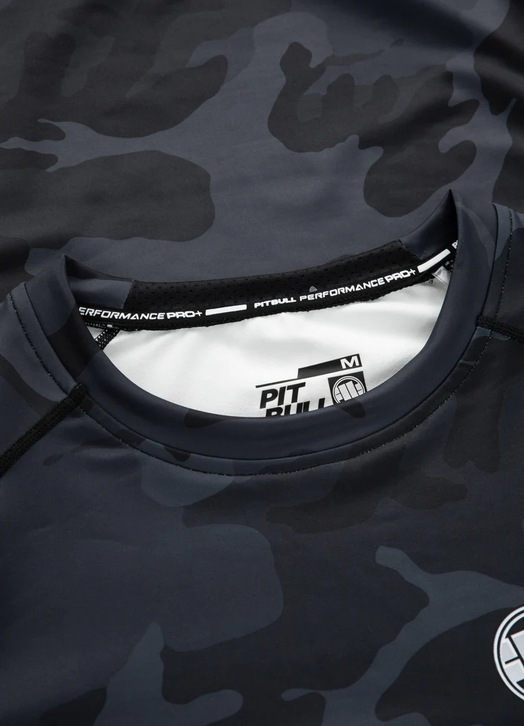 Pitbull - SMALL LOGO - Black Camo - Rashguard - 3