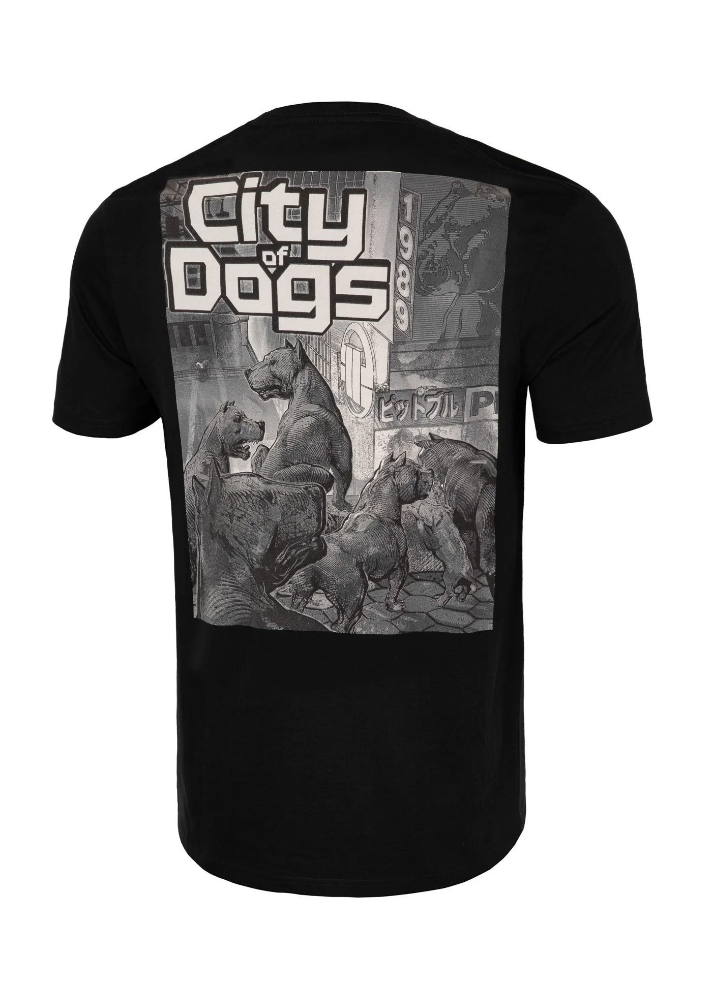 Pitbull - CITY OF DOGS - BLACK - Majica - 5
